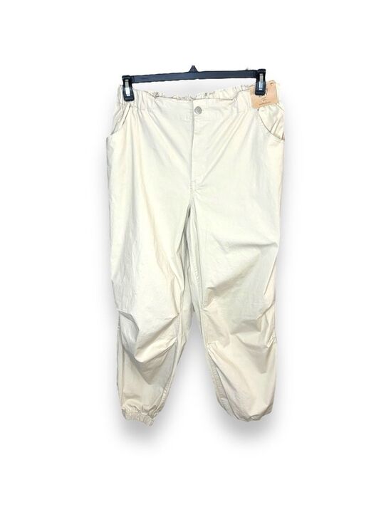 sweet envy Pants - NWT Sweet Envy Beige Lightweight Pleated Joggers - Large